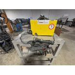 Cutlass Portable Stud Welder on Metal Shop Cart (33" H x 30" W x 18" D)