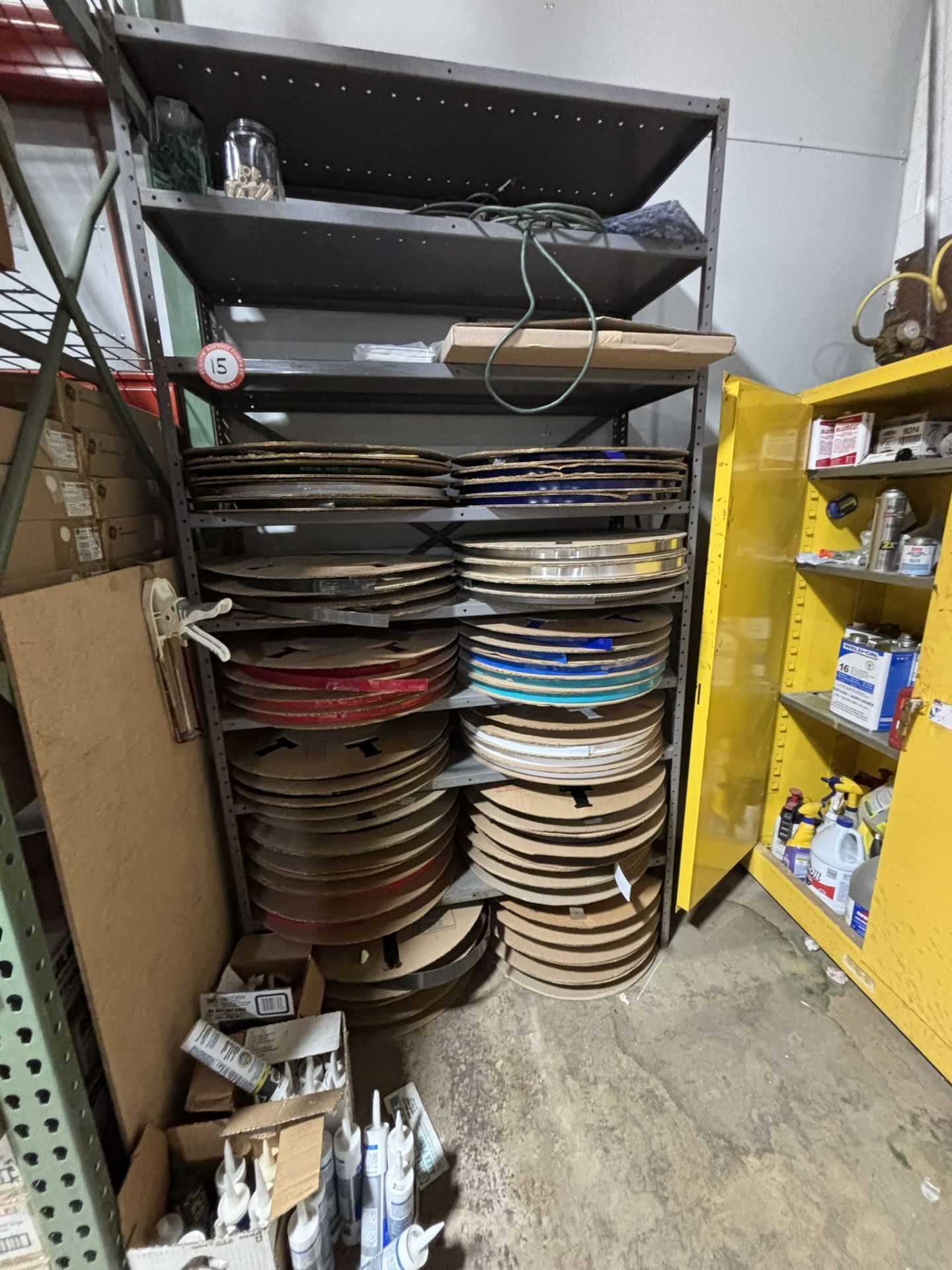 One Section Of Teardrop Style Heavy Duty Industrial Racking, 150" W x 32" D, 4 Shelves