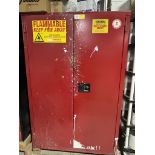 Global Industrial Locking Flammable Liquid Metal Storage Cabinet - 72 Gallon Capacity (44" W x 19" D