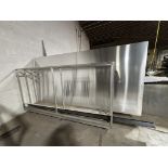 Aluminum Material Rack on Wheels with 4 Slots