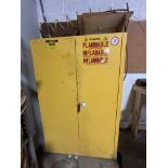 JUSTRITE Flammable Liquid Storage Cabinet, 2 Doors, 67" T x 18" W x 18" D with 4 Shelves