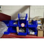Assorted Contents on top of Cabinets - Nuts, Bolts, Staples, Conduit, Outlet Bodies, Drill Bits,