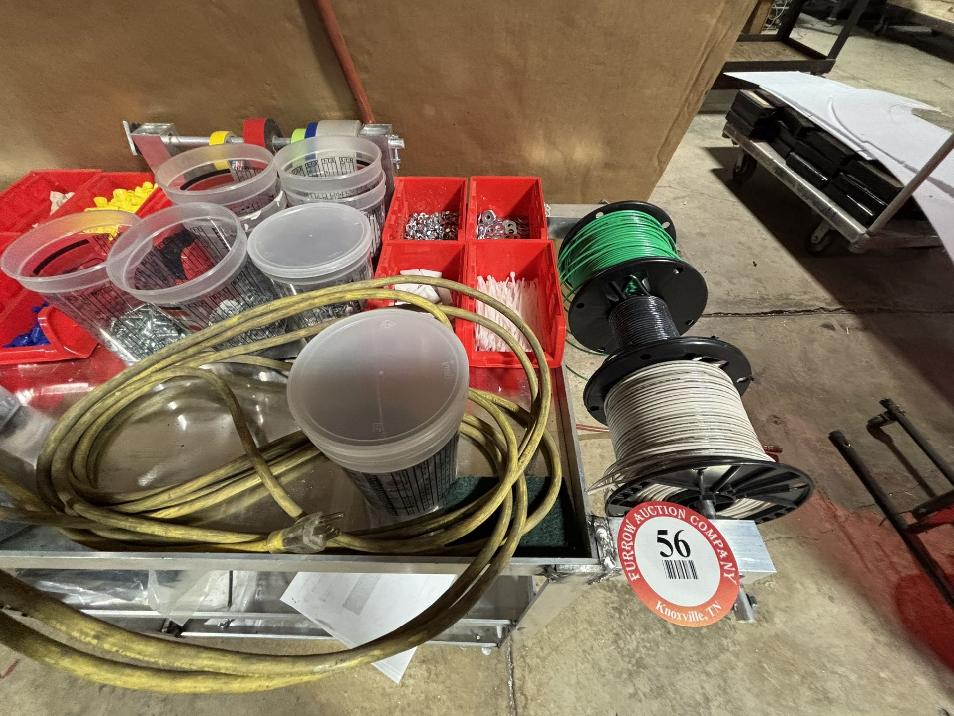 Metal Shop Cart on Casters includes Assorted Lengths of Waterproof Plastic Conduit - Image 3 of 3