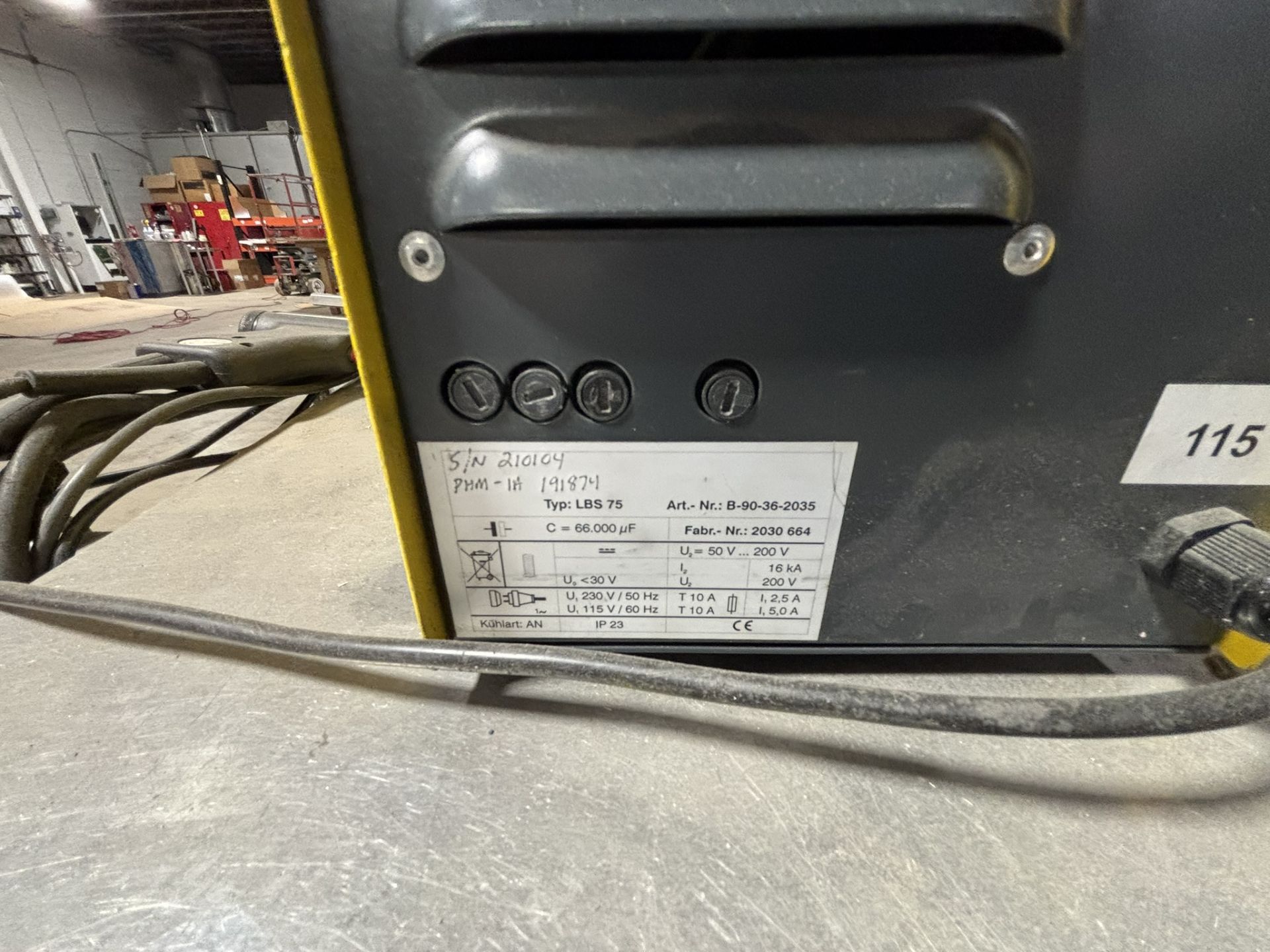 Cutlass Portable Stud Welder on Metal Shop Cart (33" H x 30" W x 18" D) - Image 5 of 5