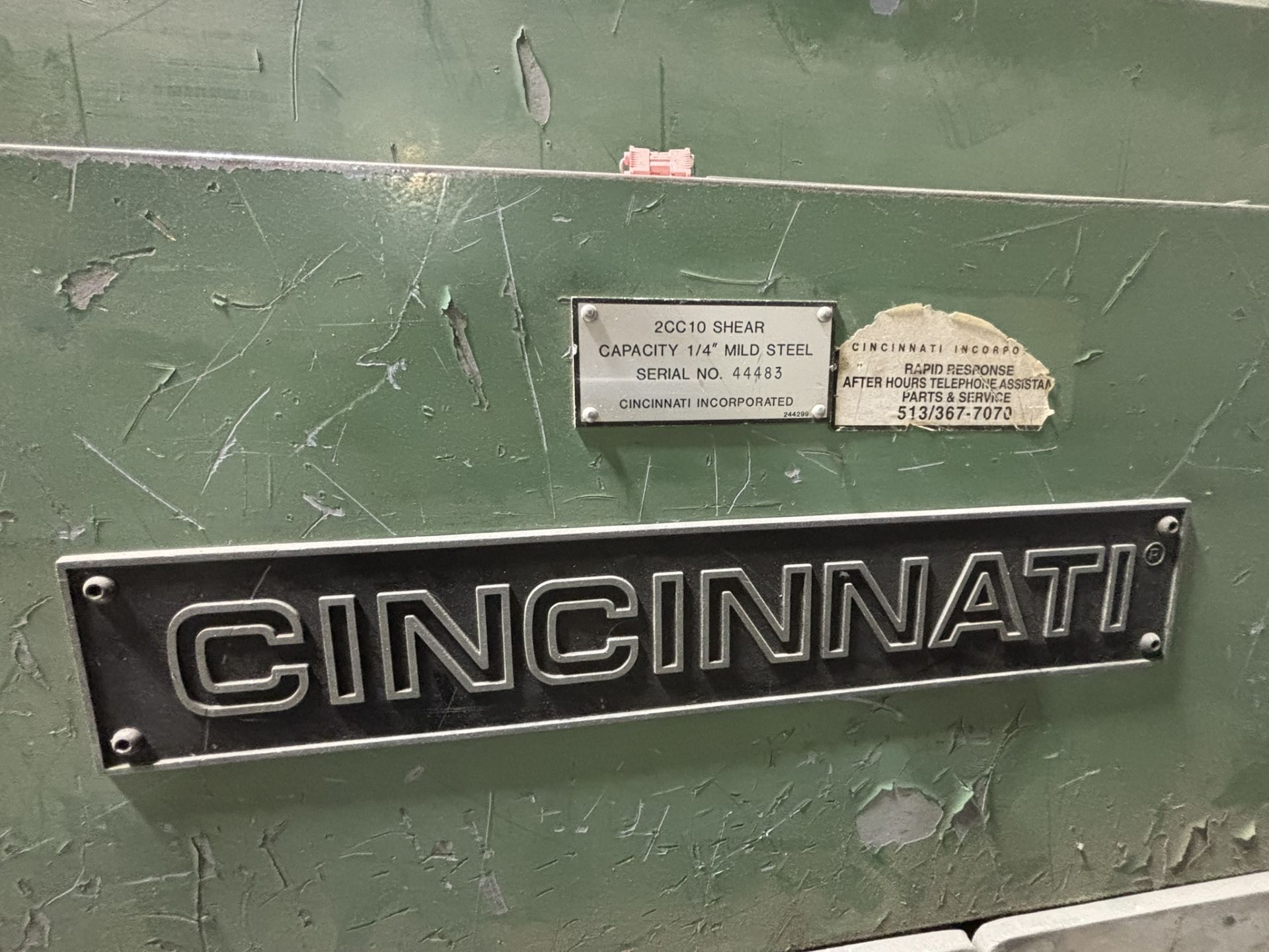 Cincinnati Mechanical Power 2CC10 Shear S/N 44483 - Image 6 of 7