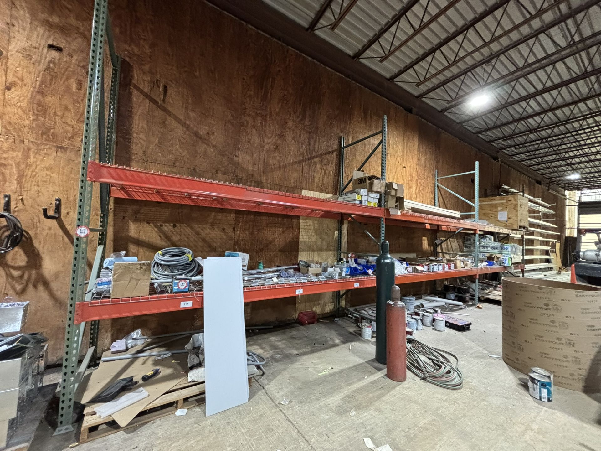 3 Sections Teardrop Style Heavy Duty Industrial Racking, 150" W x 32" D, 6 Shelves