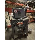 Lincoln Electric Hypertherm Power Max 45 XP Plasma Cutter on Metal Shop Stand on Casters