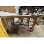Custom Built Wooden Shop Table 6' L x 39" D x 40" T
