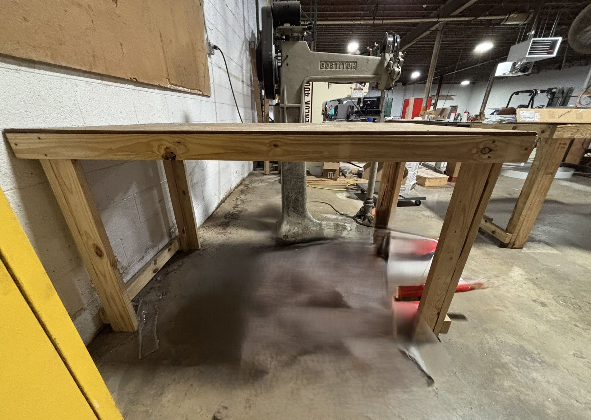 Custom Built Wooden Shop Table 6' L x 39" D x 40" T