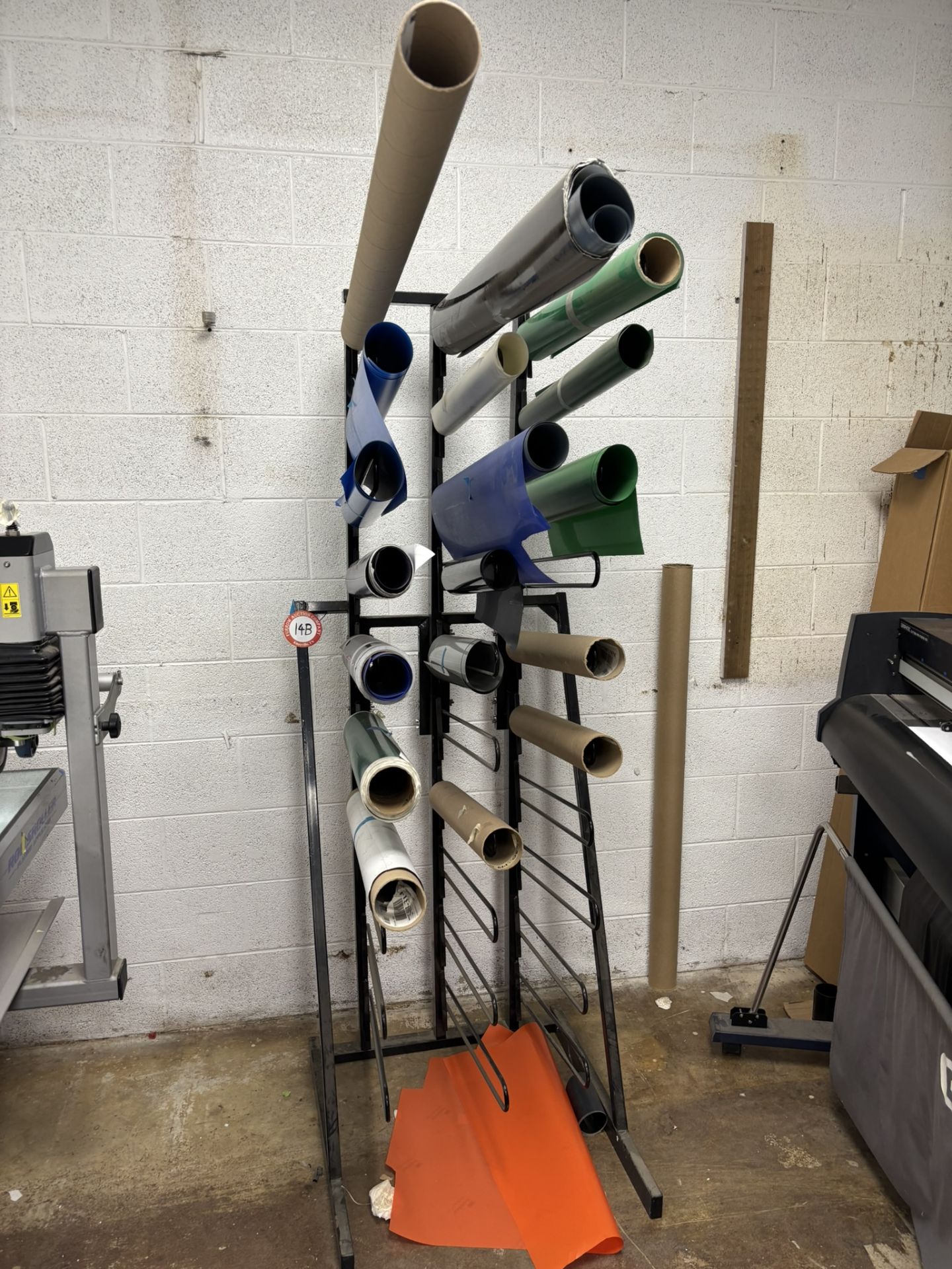 Approximately 38 Partial Rolls of Vinyl, Assorted Sizes, Assorted Colors, Plus Rolled Vinyl - Image 3 of 3