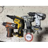 Assortment of (4) Cordless Drills - (2) Makita, (1) Dewalt, (1) Rigid (No Batteries or Chargers)