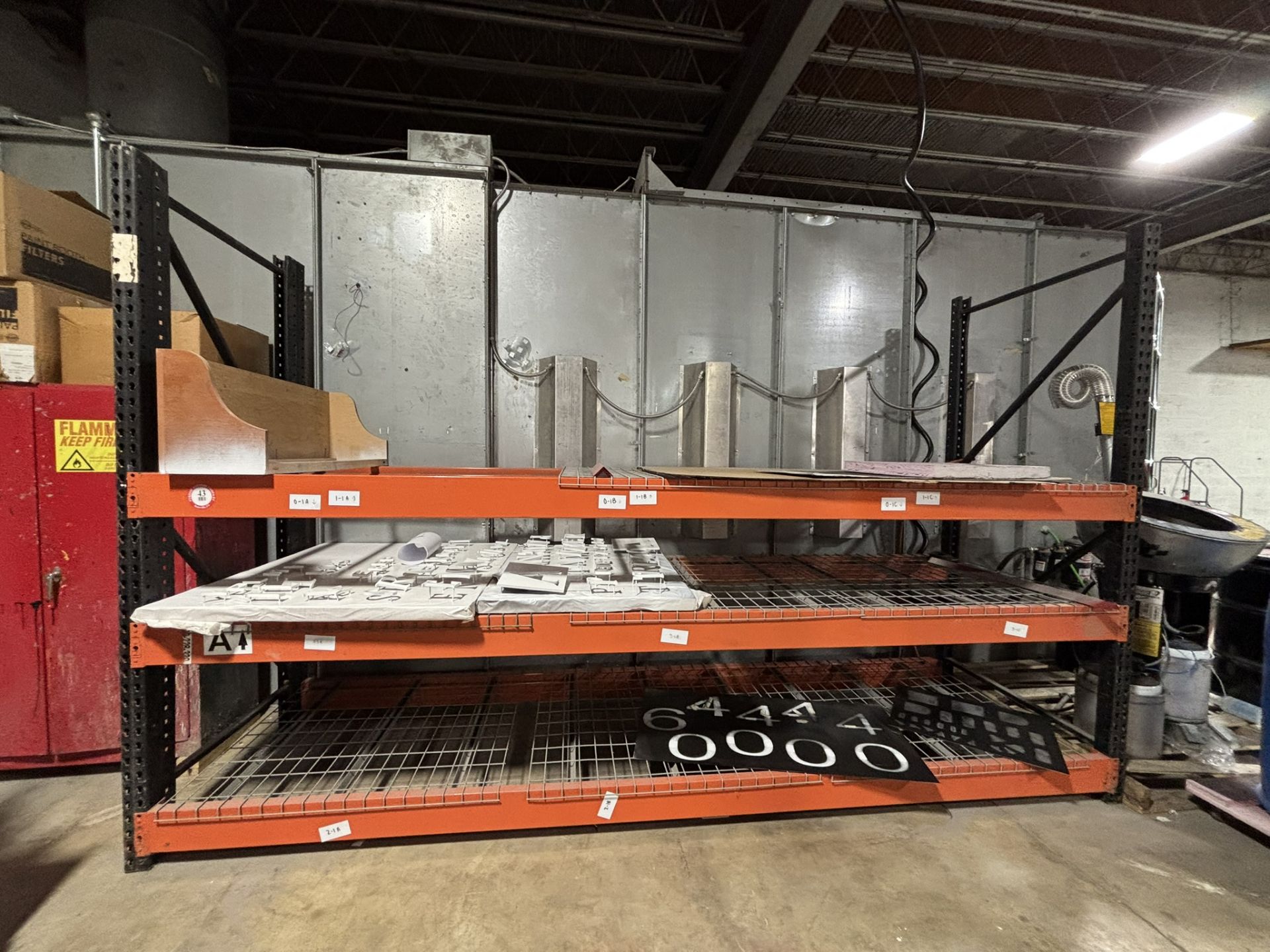 One Section Of Teardrop Style Heavy Duty Industrial Racking, 150" W x 32" D, 3 Shelves