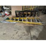 White Metal 8" Aluminum Step Ladder + Werner 16' Aluminum Extensions Ladder +