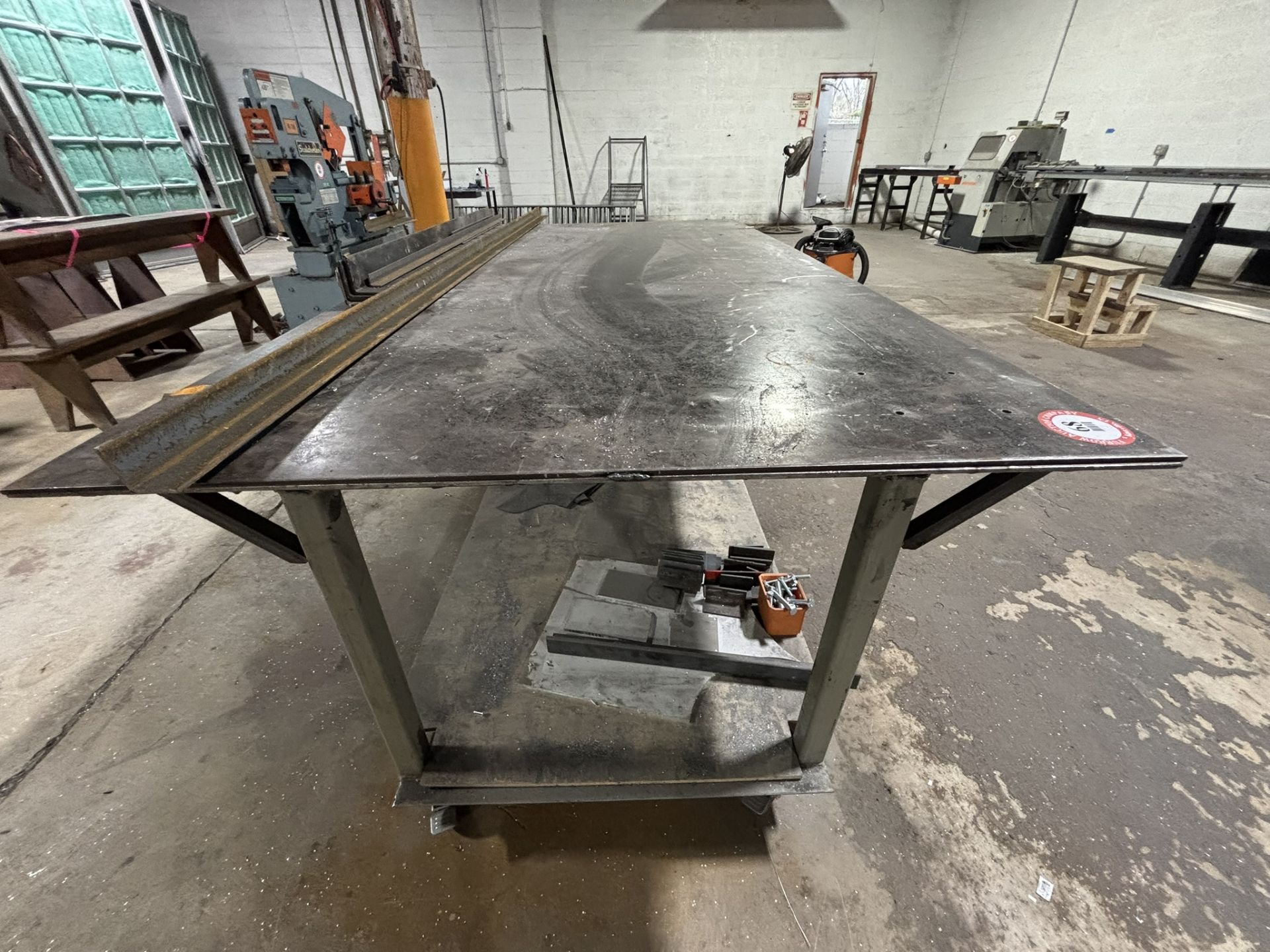Metal Shop Table on Casters (96" L x 50" W x 35" T) - Image 2 of 2