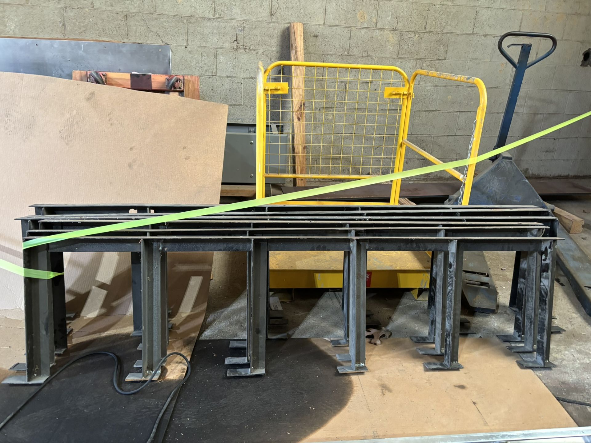 Everything Behind Yellow Ribbon - Pallet Jack, Poulin Push Lawn Mower, Extension Cord Reels, Paint - Image 2 of 3