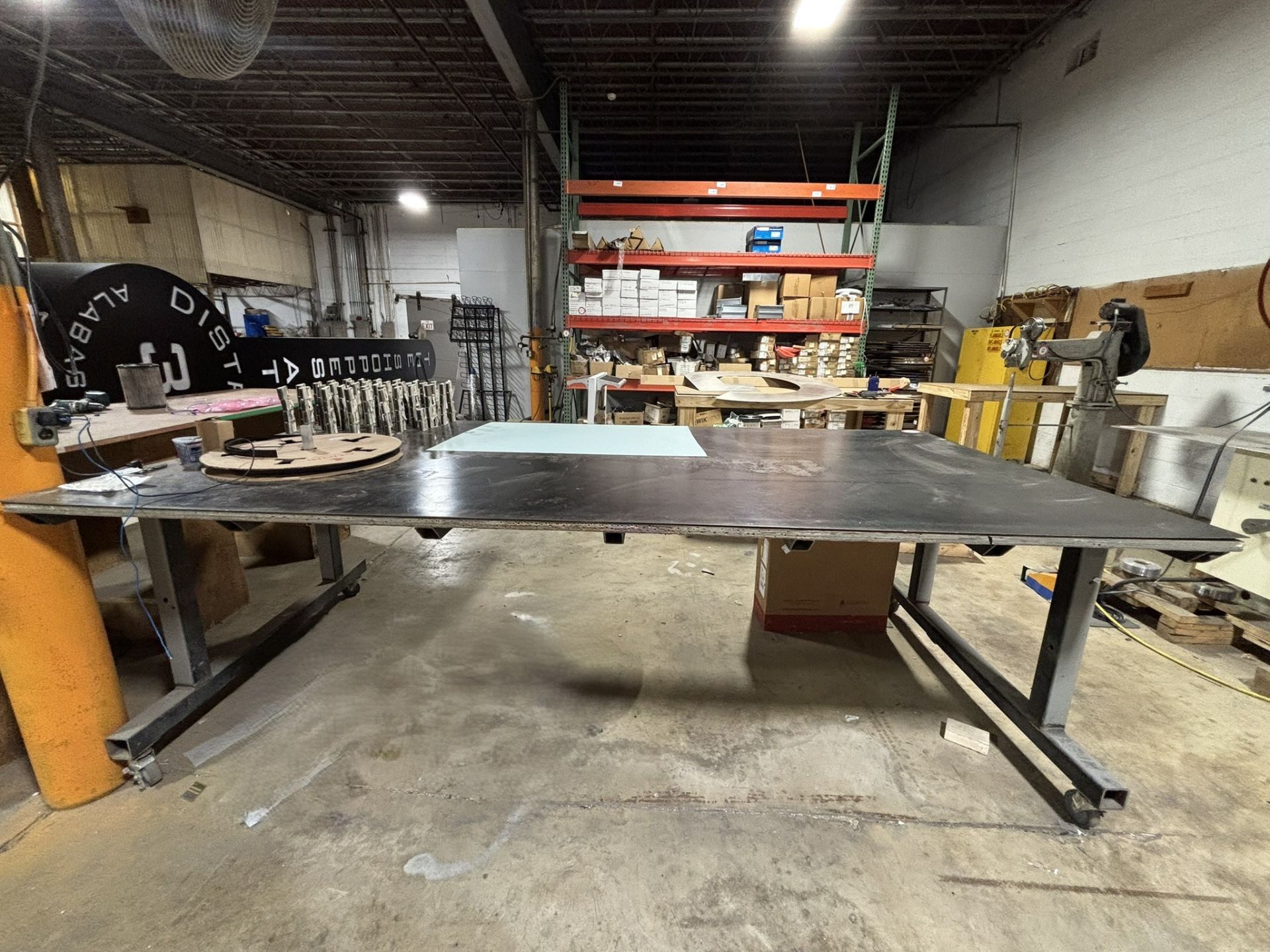 Heavy Duty Metal Shop Table on Casters 120" W x 60" D x 39" T - Image 3 of 3