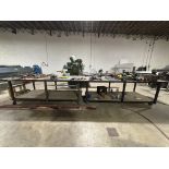 Heavy Duty Metal Shop Table on Casters (16'L x 40" W x 35" T)