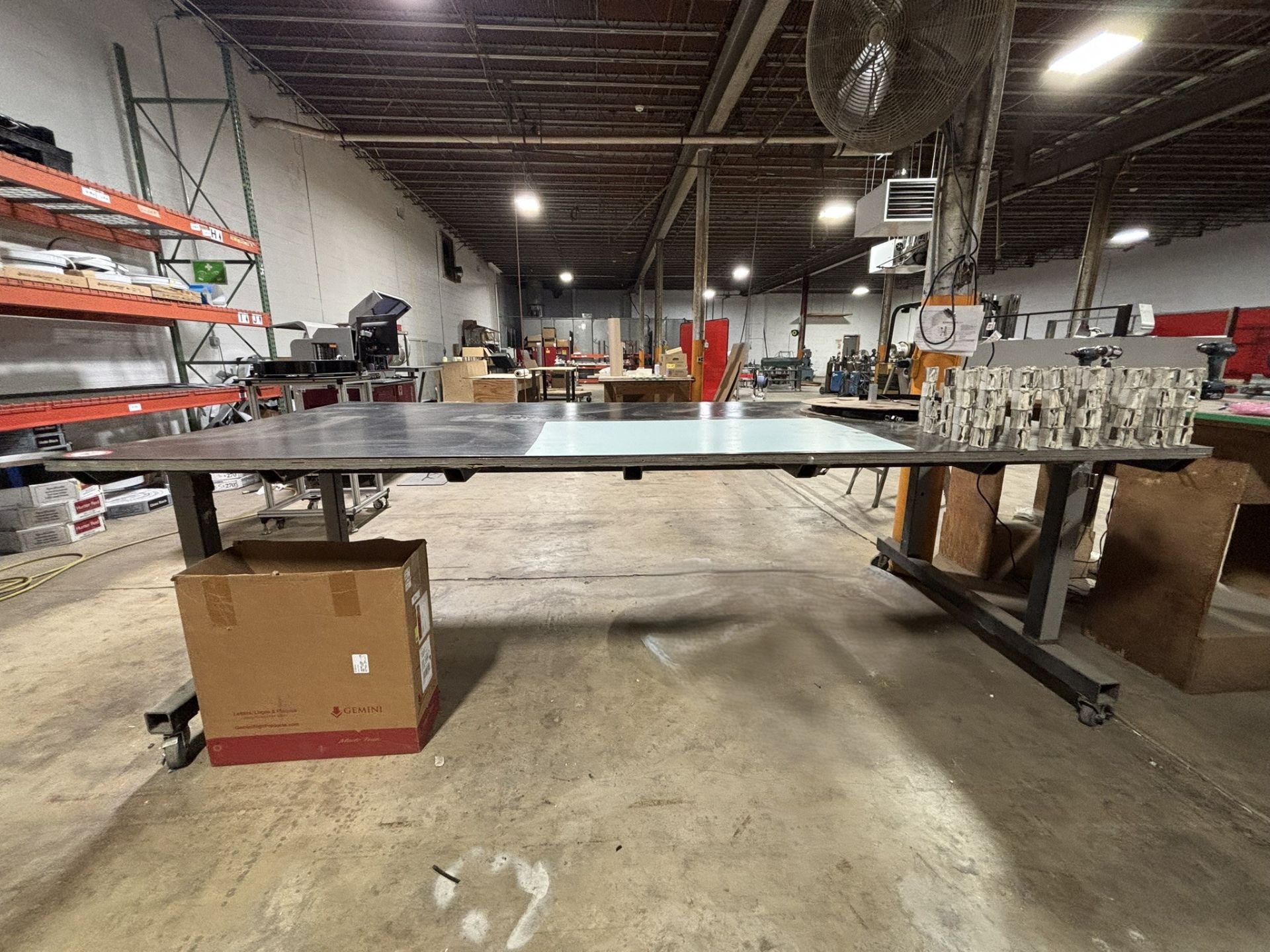 Heavy Duty Metal Shop Table on Casters 120" W x 60" D x 39" T