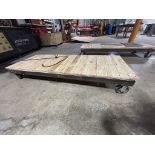 Industrial Custom Built Metal/Wood Dolly (81" L x 30" W x 13" H)