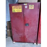 Global Industrial Locking Flammable Liquid Metal Storage Cabinet - 72 Gallon Capacity (44" W x 19" D