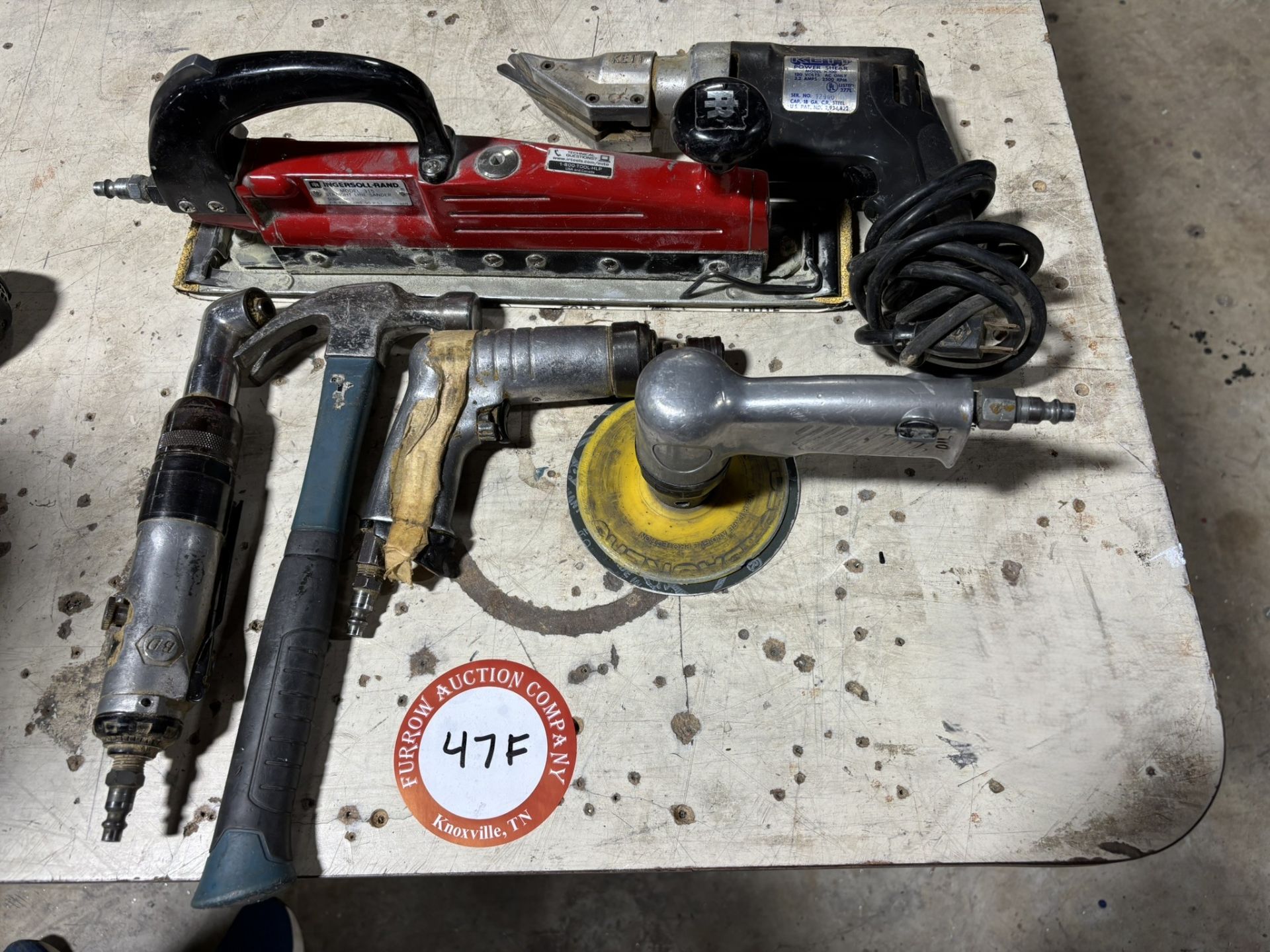 Ingersoll-Rand Pneumatic Straight Line Sander, Kett Power Shear, Pneumatic Sander, Pneumatic Drill