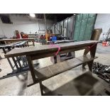 (2) Wooden Benches (74" L x 11" W x 18" H) + (2) Wooden Paint Horses