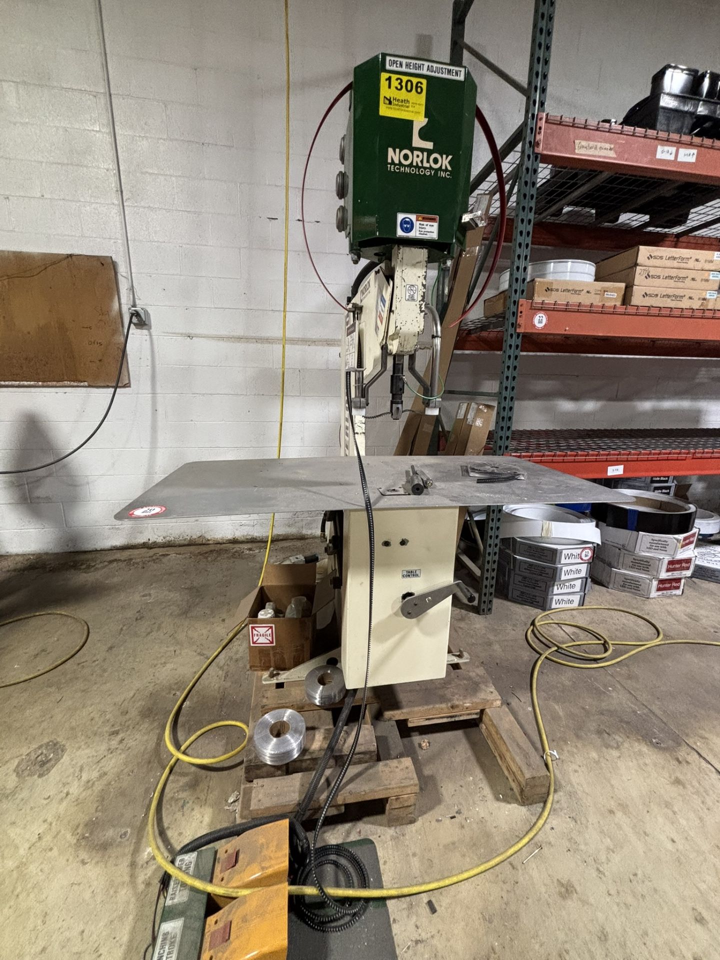 Norlok Technology Clinching Machine Model LL4000, S/N 20220 Floor Mounted