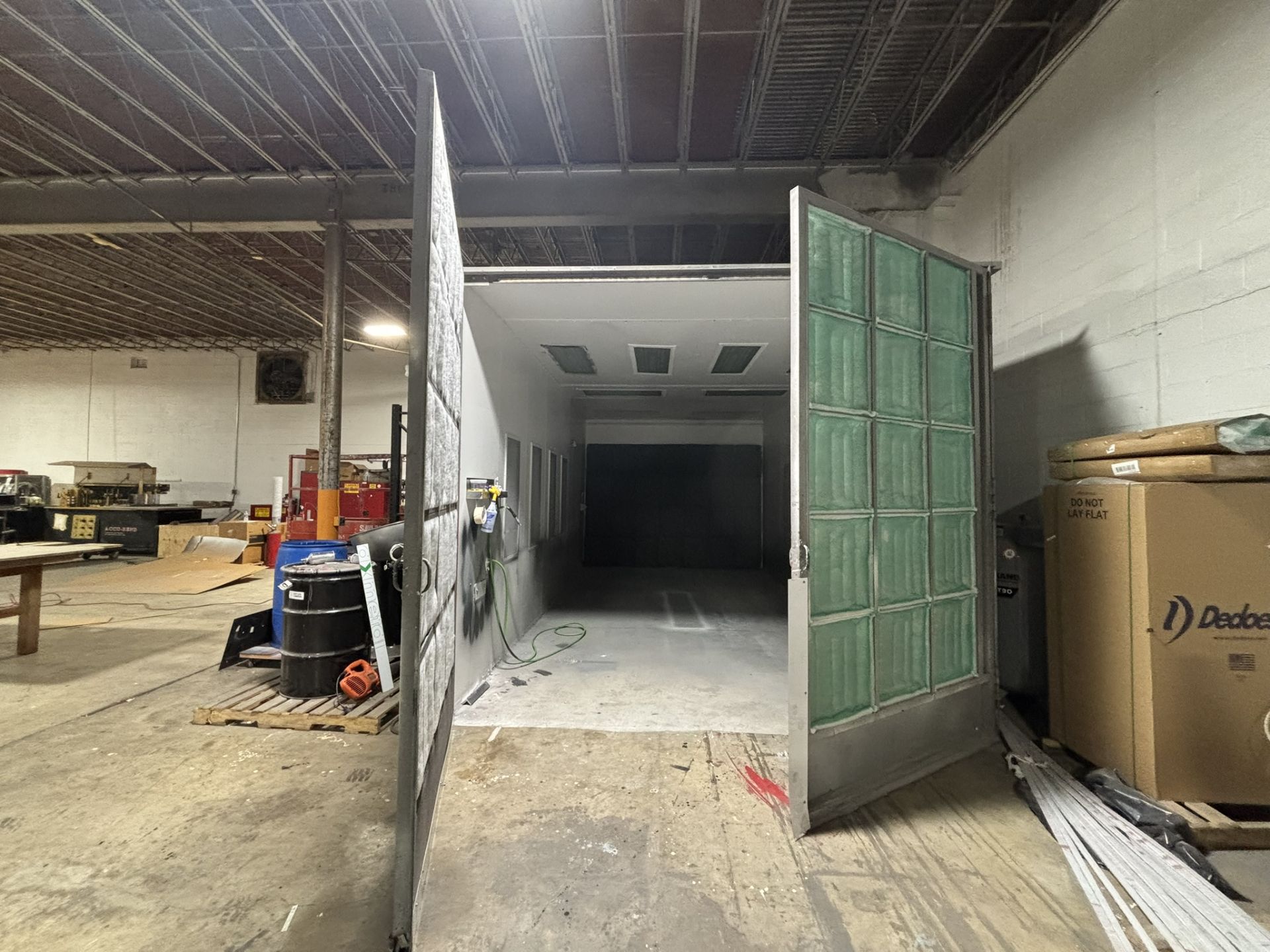 Paint Booth (25' D x 12' W x 12' H) NOTE: Buyer must disassemble