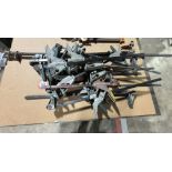 Large Assortment of Metal Bar Clamps