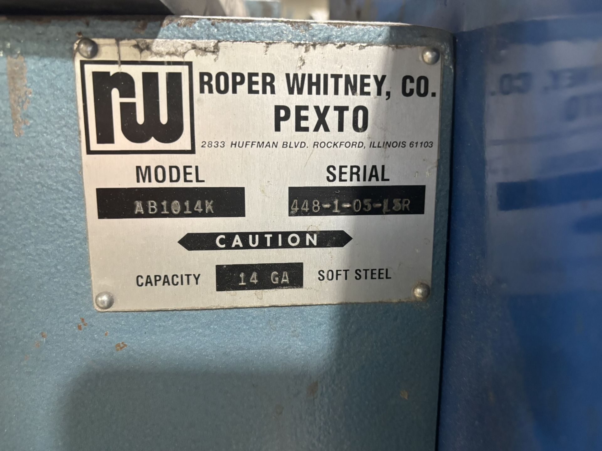 Roper Whitney Sheet Metal Folder/Brake S/N 603073844-7 - Image 5 of 5