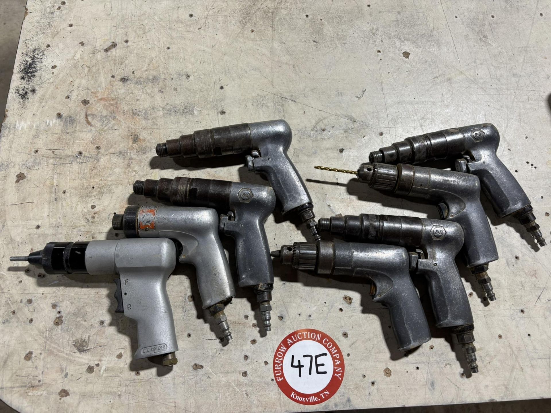 (8) Assorted Pneumatic Tools, Includes Air Drills, etc.