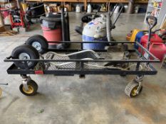 Heavy Duty Shop Wagon with Rails (5' L x 22" W) + Contents