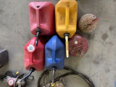 (6) Assorted Gasoline Containers - (4) Plastic, (2) Metal