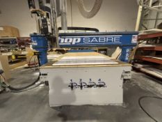 Shop Sabre Model IS-408 Industrial Grade 3 Axis CNC Router featuring Heavy-Duty Structural Steel