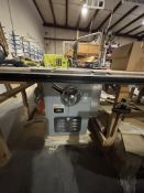 Delta Rockwell 10in Unisaw Model Number 84-456, S/N 103340 Includes Custom-built Wooden Table with a