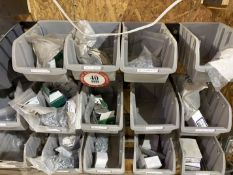 Approx 30 Plastic Parts Bins + Contents, Assorted Hardware, Screws, Bolts, Fasteners, Nuts, Washers