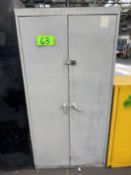 Gray Cabinet with Contents