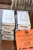 (6) NEW MASTER LOCK RED LOCK OUT PADLOCKS WITH KEYS