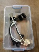(6) GOOSENECK TRACK MOUNT LIGHTS: (3) WHITE, (3) BLACK