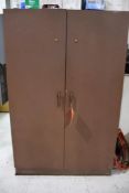 TWO DOOR WARDROBE CABINET - NO CONTENTS, 42"W x 20"D x 66"H