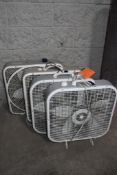 (4) BOX FANS