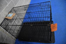 MEDIUM SIZE FOLDABLE DOG CRATE, APPROX. 2' x 3' x 25"H