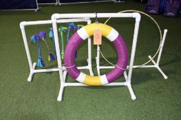 (3) TRAINING OBSTACLE PIECES: BREAK AWAY TIRE, ETC.