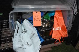 DOG DISHES, BAGS, SMALL BACK PACK BAGS