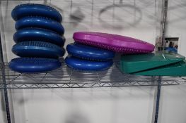 CONTENTS OF THIS SHELVING UNIT; BALANCE DISCS, PERCH MATS