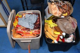 (2) BINS OF FALL & TURKEY TROT DECORATIONS