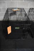 MEDIUM SIZE FOLDABLE DOG CRATE, APPROX. 2' x 3' x 24"H