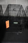 MEDIUM SIZE FOLDABLE DOG CRATE, APPROX. 2' x 3' x 24"H