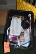 LARGE BIN OF ASSORTED CRAFT ITEMS