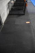 ROW OF BLACK RUBBER MATS